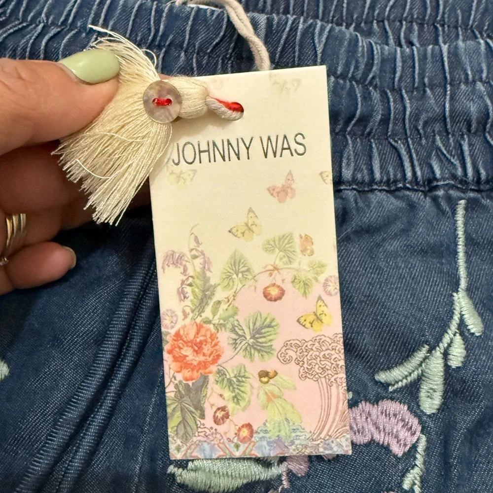 JHONNY WAS Evangeline drawstring shorts size Medium - Picture 8 of 9